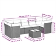 vidaXL Poly Rattan Sofa Set in White/Cream/Beige