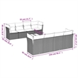 vidaXL 9 Piece Poly Rattan Sofa Set in Gray/Beige
