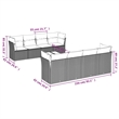 vidaXL 9 Piece Poly Rattan Large Sofa Set in Gray