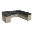 vidaXL 11 Piece Poly Rattan Sofa Set in Gray
