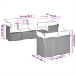 vidaXL 7 Piece Sofa Set in White/Brown/Cream