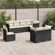 vidaXL 8 Piece Poly Rattan Sofa Set in Black