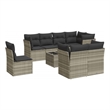 vidaXL 9 Piece Sofa Set in Gray