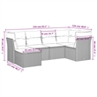 vidaXL 6 Piece Poly Rattan Small Sofa Set in Black