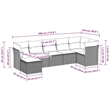 vidaXL Poly Rattan Sofa Set in Gray