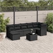 vidaXL 8 Piece Poly Rattan Sofa Set in Black