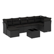 vidaXL 8 Piece Poly Rattan Sofa Set in Black