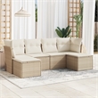 vidaXL 6 Piece Poly Rattan Small Patio Sofa Set