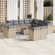 vidaXL 14 Piece Large Sofa Set in Beige