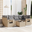 vidaXL 7 Piece Sofa Set in Beige