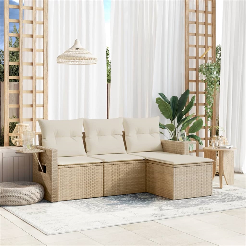vidaXL Garden Sofa Set in Beige