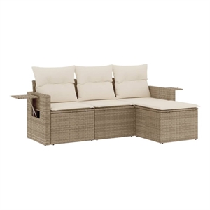 vidaXL Garden Sofa Set in Beige