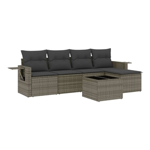 vidaXL 6 Piece Sofa Set in Gray