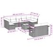 vidaXL 10 Piece Poly Rattan Large Sofa Set in Beige
