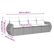 vidaXL 4 Piece Poly Rattan Small Patio Sofa Set