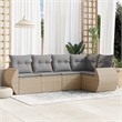 vidaXL 5 Piece Steel Sofa Set in Gray/Beige