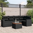 vidaXL 6 Piece Small Sofa Set in Black