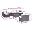 vidaXL 10 Piece Small Patio Sofa Set in Beige
