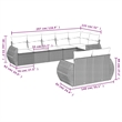 vidaXL 8 Piece Steel Sofa Set in Black