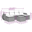 vidaXL 7 Piece Steel Sofa Set in Beige