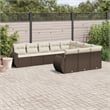 vidaXL 10 Piece Large Sofa Set in Brown
