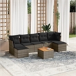 vidaXL 8 Piece Solid Acacia Wood Sofa Set in Gray