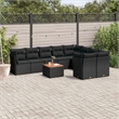vidaXL 10 Piece Sofa Set in Black