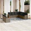 vidaXL 9 Piece Large Sofa Set in Gray