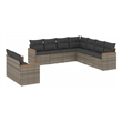 vidaXL 9 Piece Large Sofa Set in Gray