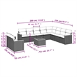 vidaXL 11 Piece Small Sofa Set in White/Cream/Beige