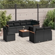 vidaXL 9 Piece Sofa Set in Black