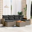 vidaXL Solid Acacia Wood Sofa Set in Gray