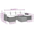 vidaXL Solid Acacia Wood Sofa Set in Gray