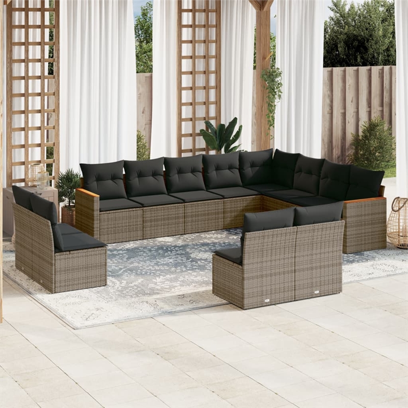 vidaXL Large Sofa Set in Gray