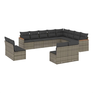vidaXL Large Sofa Set in Gray