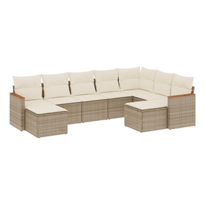 vidaXL Sofa Set in White/Cream/Beige