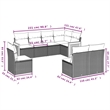 vidaXL 8 Piece Small Sofa Set in Black/Cream