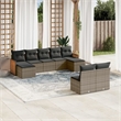 vidaXL 9 Piece Large Sofa Set in Gray