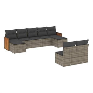 vidaXL 9 Piece Large Sofa Set in Gray