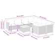 vidaXL 9 Piece Poly Rattan Sofa Set in Black/Cream