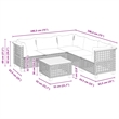 vidaXL 6 Piece Poly Rattan Sofa Set in Black/White/Cream