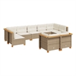 vidaXL 9 Piece Sofa Set in White/Cream/Beige