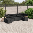 vidaXL 7 Piece Poly Rattan Sofa Set in Black