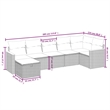 vidaXL 7 Piece Poly Rattan Sofa Set in Black