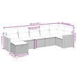 vidaXL 7 Piece Poly Rattan Sofa Set in Beige