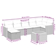vidaXL 8 Piece Poly Rattan Sofa Set in Beige