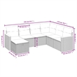 vidaXL 7 Piece Poly Rattan Sofa Set in Black