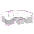 vidaXL 8 Piece Poly Rattan Sofa Set in Black