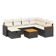 vidaXL 8 Piece Steel Sofa Set in Black