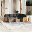 vidaXL 8 Piece Solid Acacia Wood Sofa Set in Gray